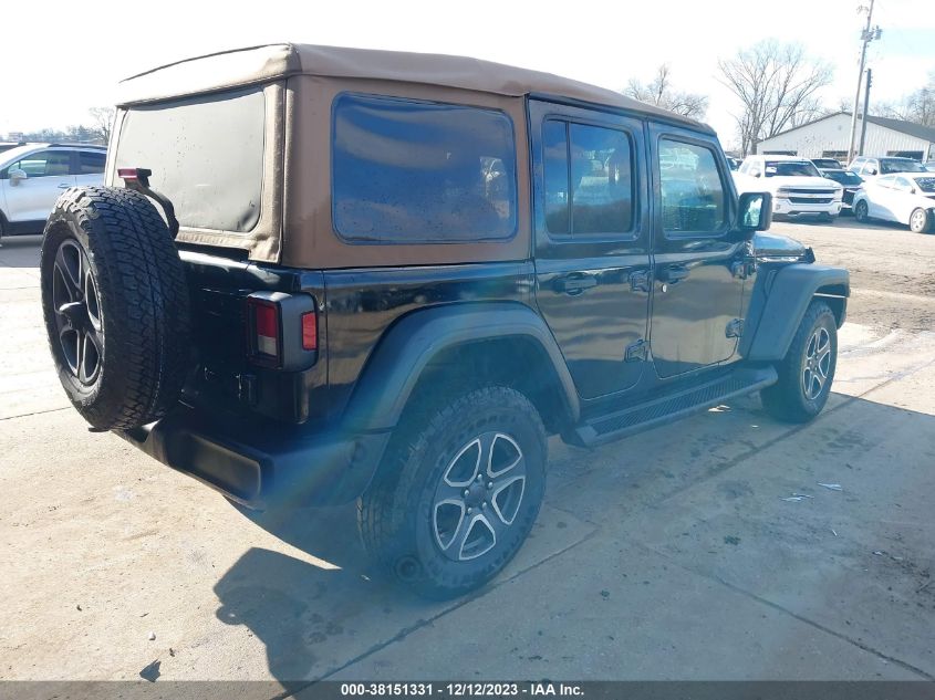 2020 Jeep Wrangler Unlimited Black And Tan 4X4 VIN: 1C4HJXDG4LW288669 Lot: 38151331