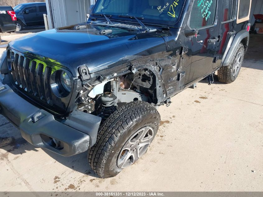 2020 Jeep Wrangler Unlimited Black And Tan 4X4 VIN: 1C4HJXDG4LW288669 Lot: 38151331