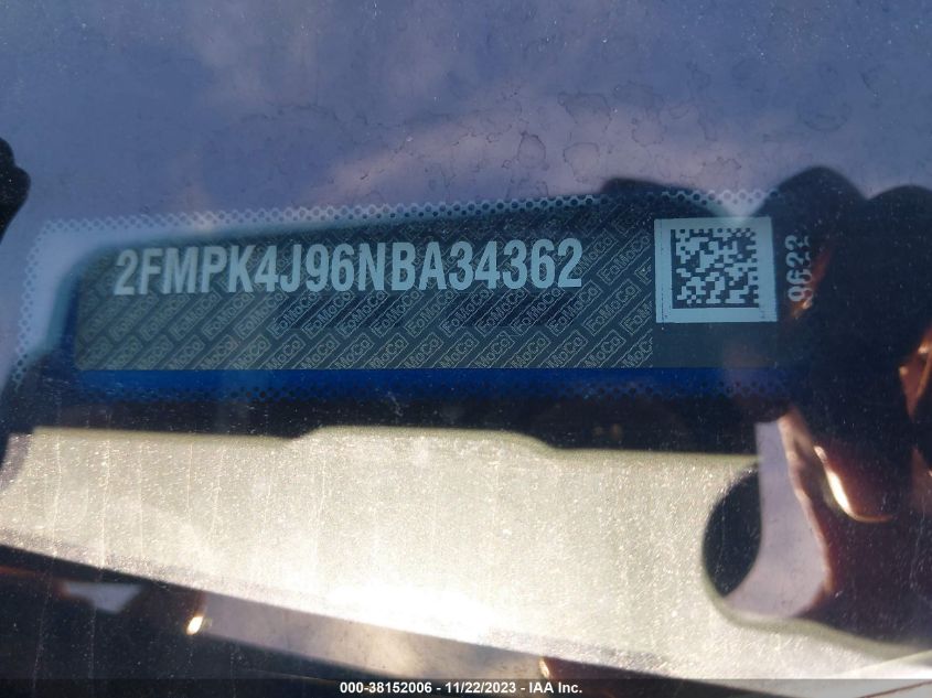 2FMPK4J96NBA34362 2022 Ford Edge Sel