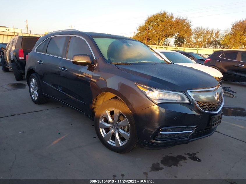 2014 Acura Mdx Advance Pkg W/Entertainment Pkg VIN: 5FRYD3H88EB017221 Lot: 38154019