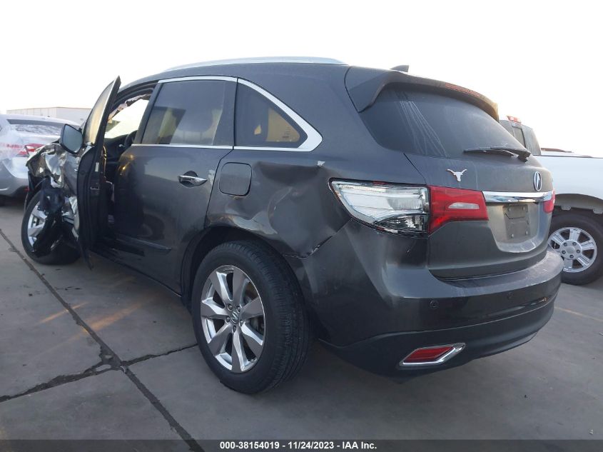 2014 Acura Mdx Advance Pkg W/Entertainment Pkg VIN: 5FRYD3H88EB017221 Lot: 38154019