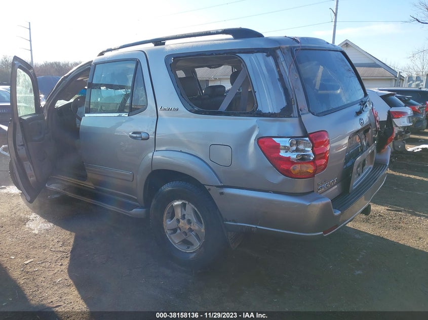 2002 Toyota Sequoia Limited VIN: 5TDBT48AX2S093727 Lot: 38158136