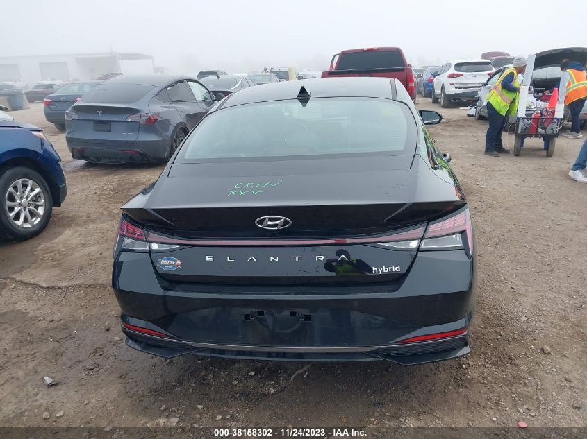 2022 Hyundai Elantra Hybrid Limited VIN: KMHLN4AJ1NU031637 Lot: 38158302