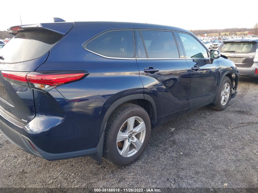 2021 Toyota Highlander L VIN: 5TDCZRBH8MS534618 Lot: 38158515