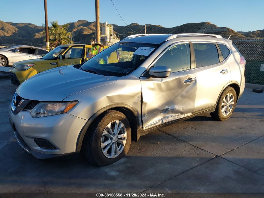 2016 Nissan Rogue Sv VIN: KNMAT2MT1GP634138 Lot: 38158558