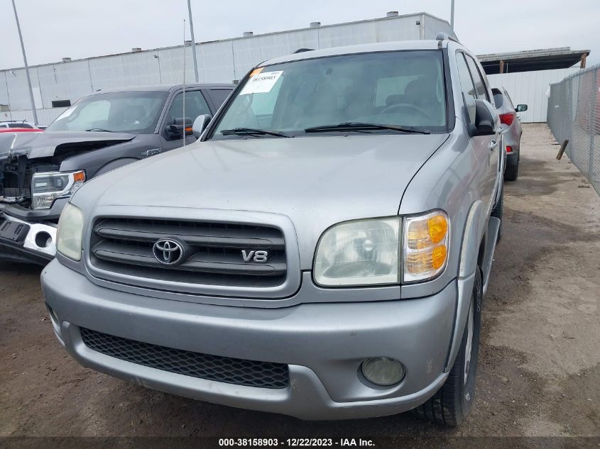 2002 Toyota Sequoia Sr5 VIN: 5TDZT34A72S089794 Lot: 38158903