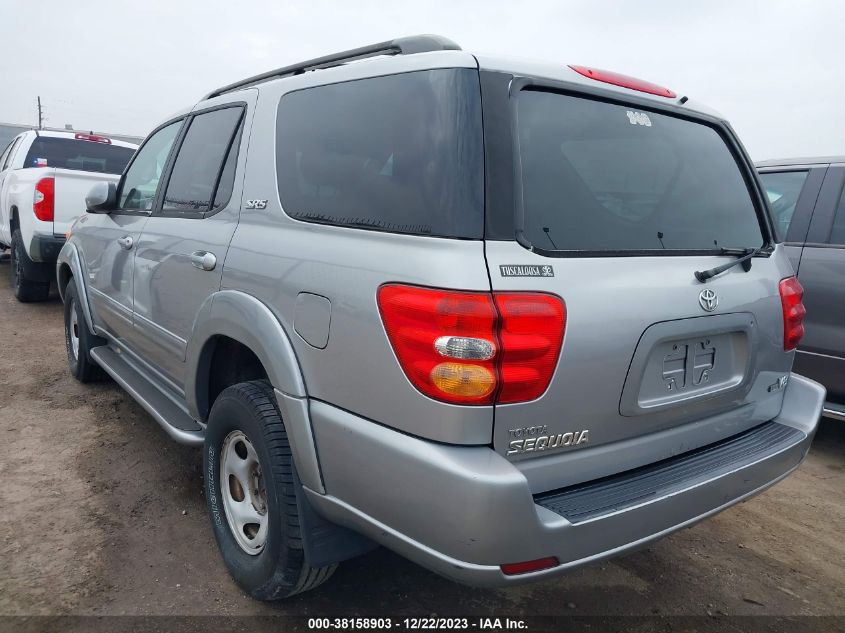 2002 Toyota Sequoia Sr5 VIN: 5TDZT34A72S089794 Lot: 38158903