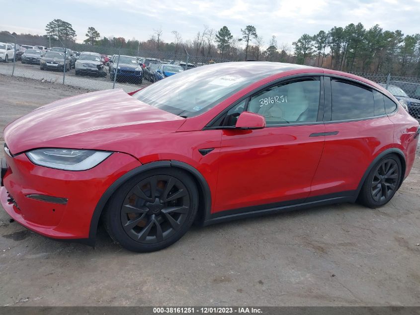 2023 Tesla Model X Standard Range/Dual Motor All-Wheel Drive VIN: 7SAXCAE59PF365615 Lot: 38161251