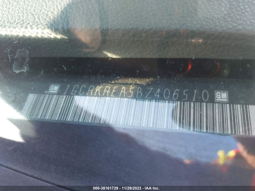2011 Chevrolet Silverado VIN: 1GCRKEABZ406510 Lot: 38161729