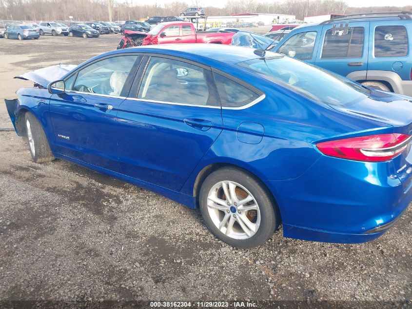 3FA6P0LU5JR124406 2018 Ford Fusion Hybrid Se