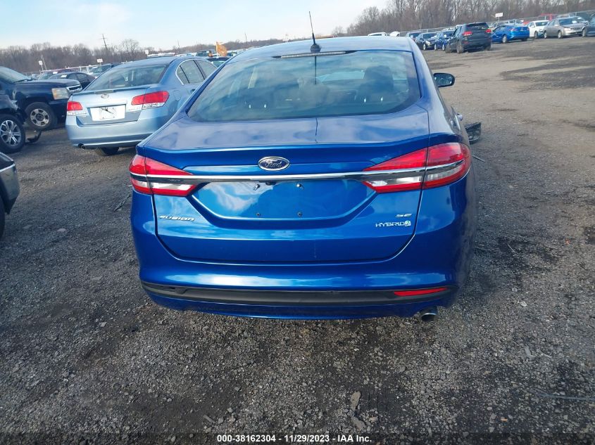 3FA6P0LU5JR124406 2018 Ford Fusion Hybrid Se