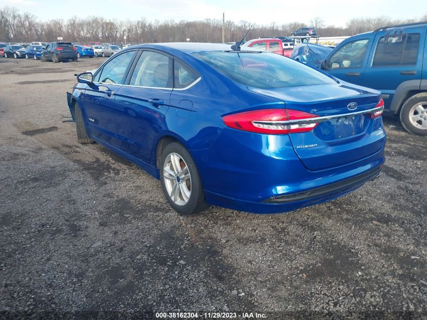 3FA6P0LU5JR124406 2018 Ford Fusion Hybrid Se