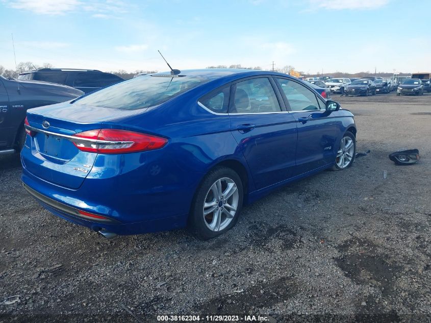 3FA6P0LU5JR124406 2018 Ford Fusion Hybrid Se