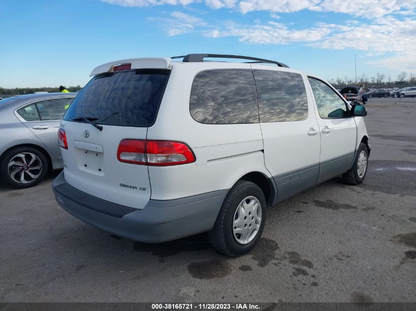 2001 Toyota Sienna Ce VIN: 4T3ZF19C71U382842 Lot: 38165721