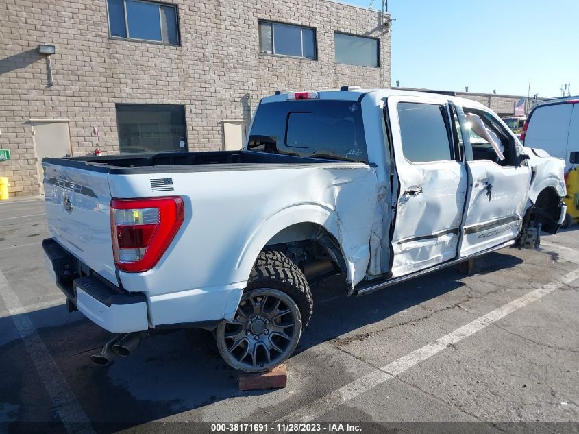 2021 Ford F-150 Lariat VIN: 1FTFW1E59MFC66218 Lot: 38171691