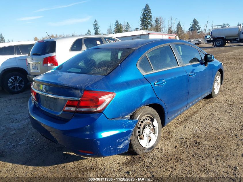 2013 Honda Civic Lx VIN: 2HGFB2F59DH544907 Lot: 38171986