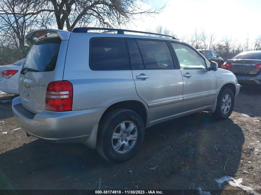 2003 Toyota Highlander Limited VIN: JTEHF21A930098563 Lot: 38174918