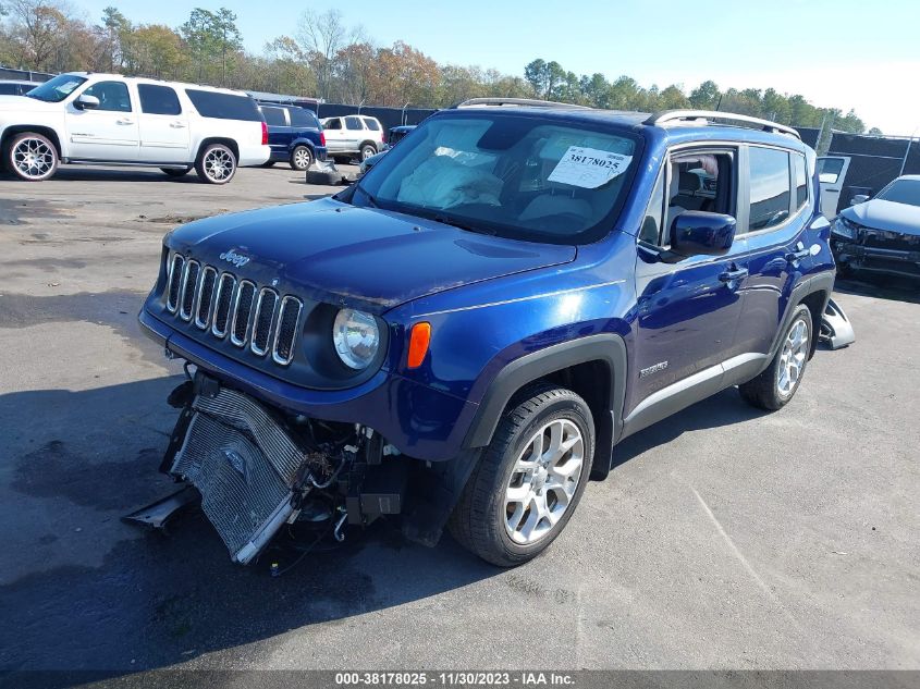 2018 Jeep Renegade Latitude Fwd VIN: ZACCJABB2JPJ64034 Lot: 38178025