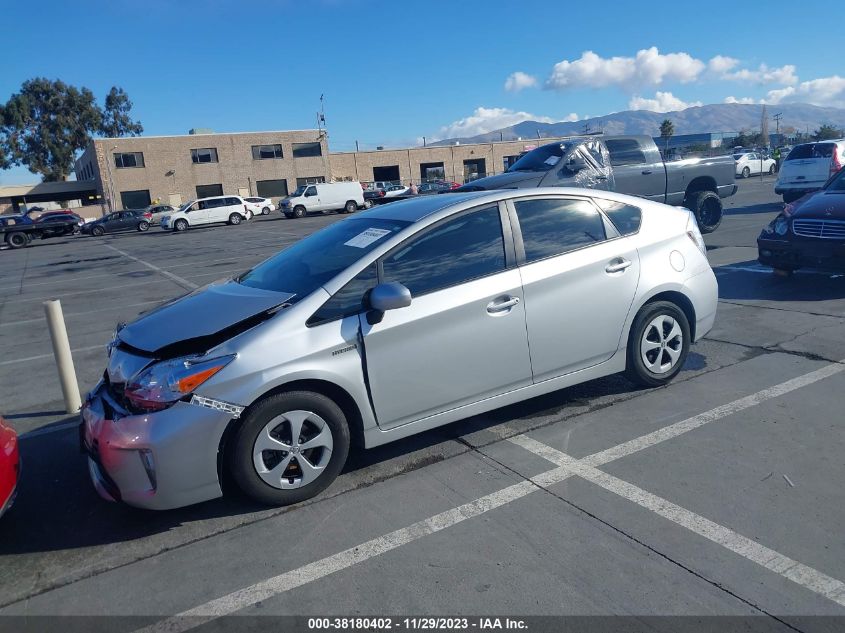 2015 Toyota Prius Two VIN: JTDKN3DU4F0475829 Lot: 38180402