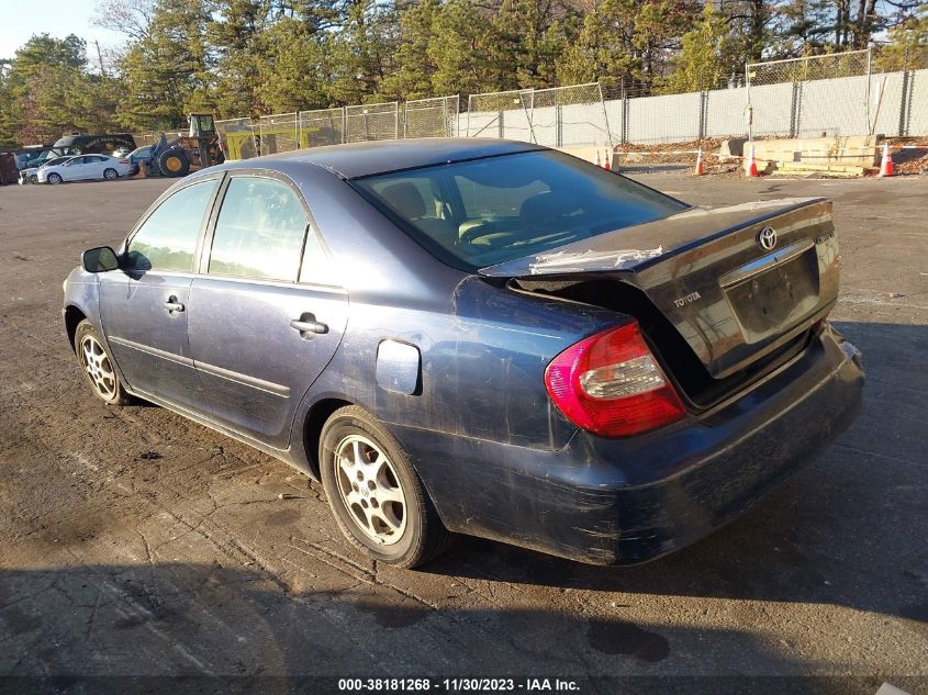 2002 Toyota Camry Le VIN: 4T1BE32K12U508849 Lot: 38181268