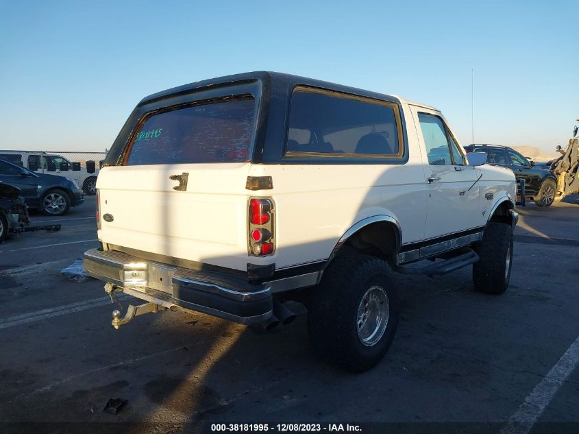 1996 Ford Bronco U100 VIN: 1FMEU15N7TLB65885 Lot: 38181995