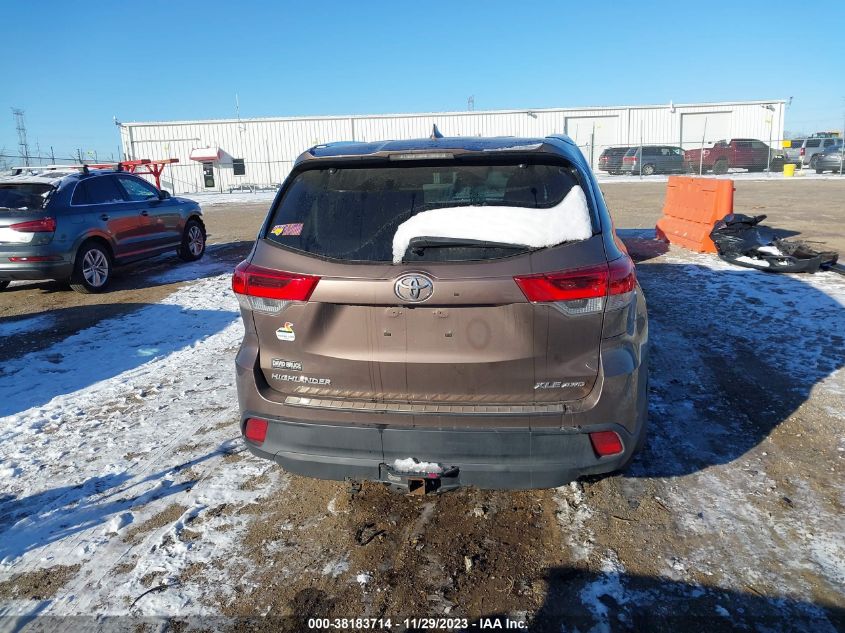 2019 Toyota Highlander Xle VIN: 5TDJZRFH0KS930864 Lot: 38183714