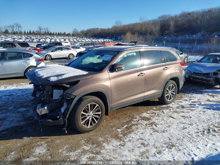 2019 Toyota Highlander Xle VIN: 5TDJZRFH0KS930864 Lot: 38183714