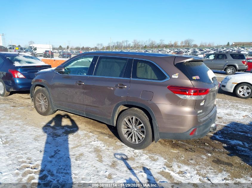 2019 Toyota Highlander Xle VIN: 5TDJZRFH0KS930864 Lot: 38183714