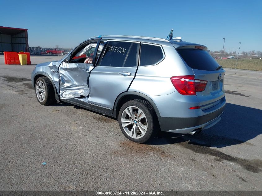 2012 BMW X3 xDrive35I VIN: 5UXWX7C53CL889223 Lot: 38183724