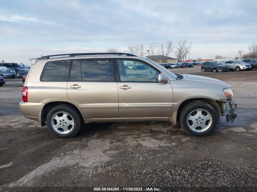 2004 Toyota Highlander Limited V6 VIN: JTEEP21A640022283 Lot: 38184285