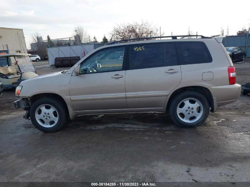 2004 Toyota Highlander Limited V6 VIN: JTEEP21A640022283 Lot: 38184285