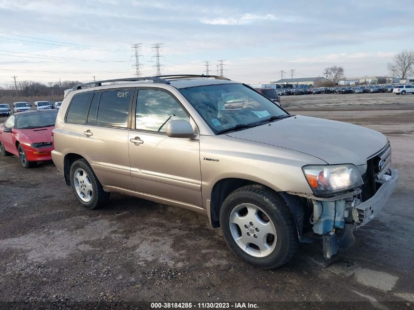 2004 Toyota Highlander Limited V6 VIN: JTEEP21A640022283 Lot: 38184285