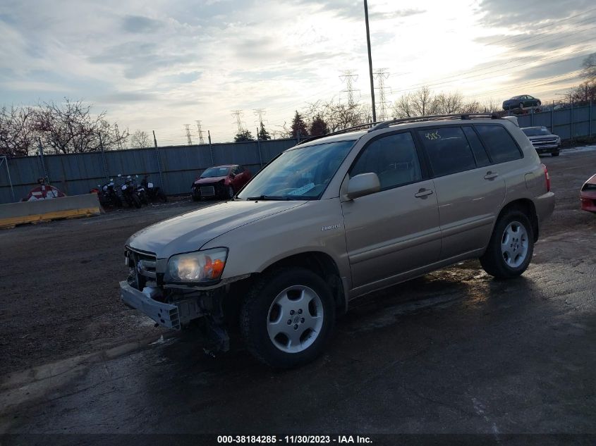 2004 Toyota Highlander Limited V6 VIN: JTEEP21A640022283 Lot: 38184285