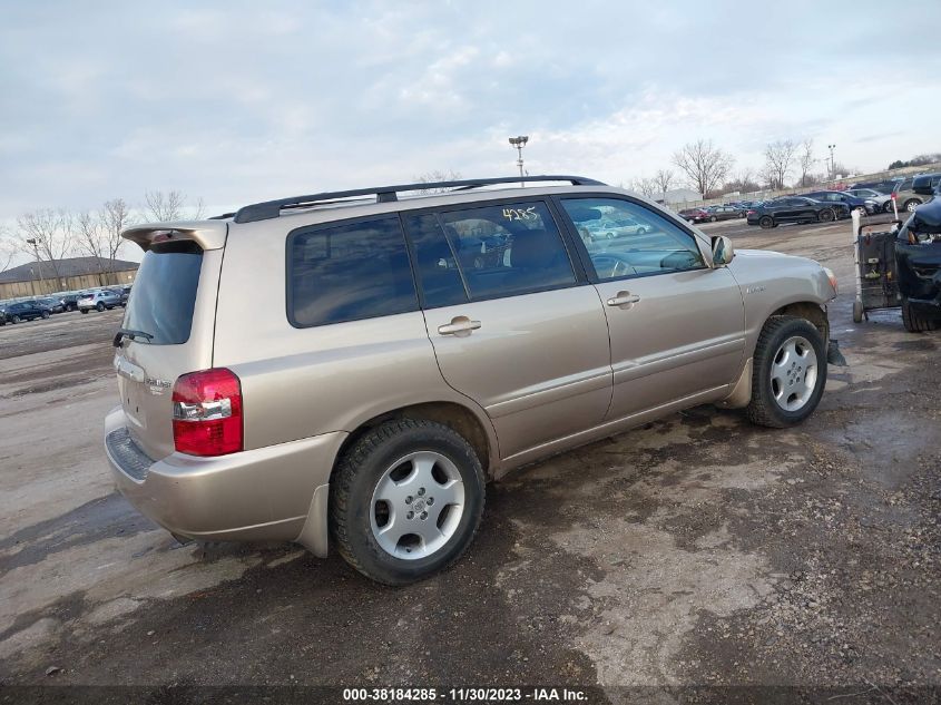 2004 Toyota Highlander Limited V6 VIN: JTEEP21A640022283 Lot: 38184285