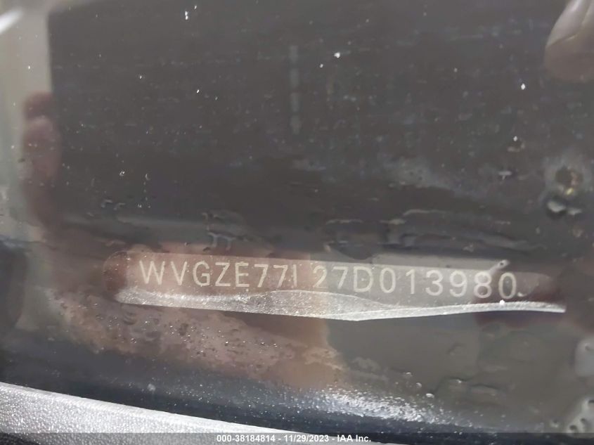 WVGZE77L27D013980 2007 Volkswagen Touareg V6