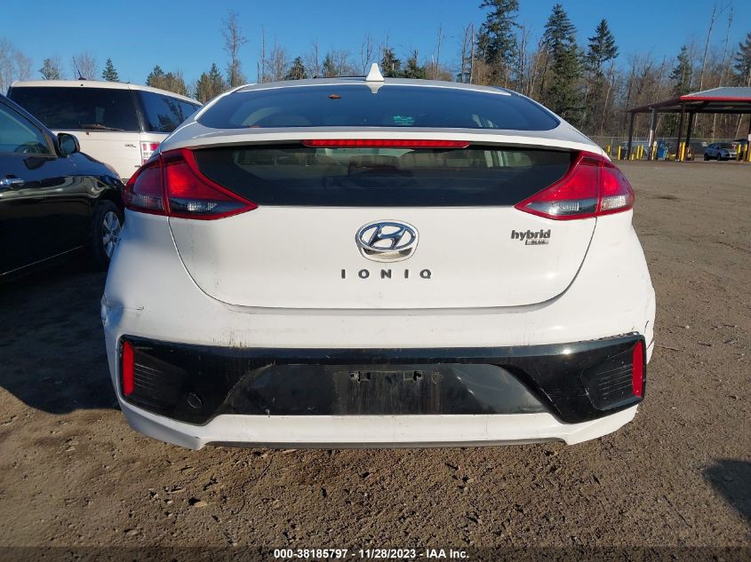 2019 Hyundai Ioniq Hybrid Blue VIN: KMHC65LC6KU166738 Lot: 38185797