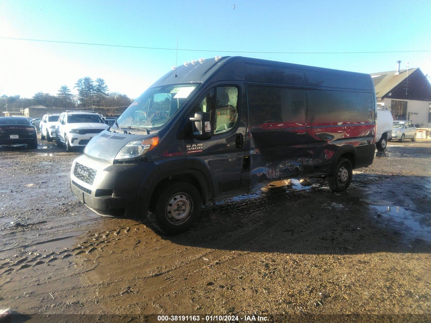 2020 Ram Promaster 3500 Cargo Van High Roof 159 Wb Ext VIN: 3C6URVJG2LE136522 Lot: 38191163
