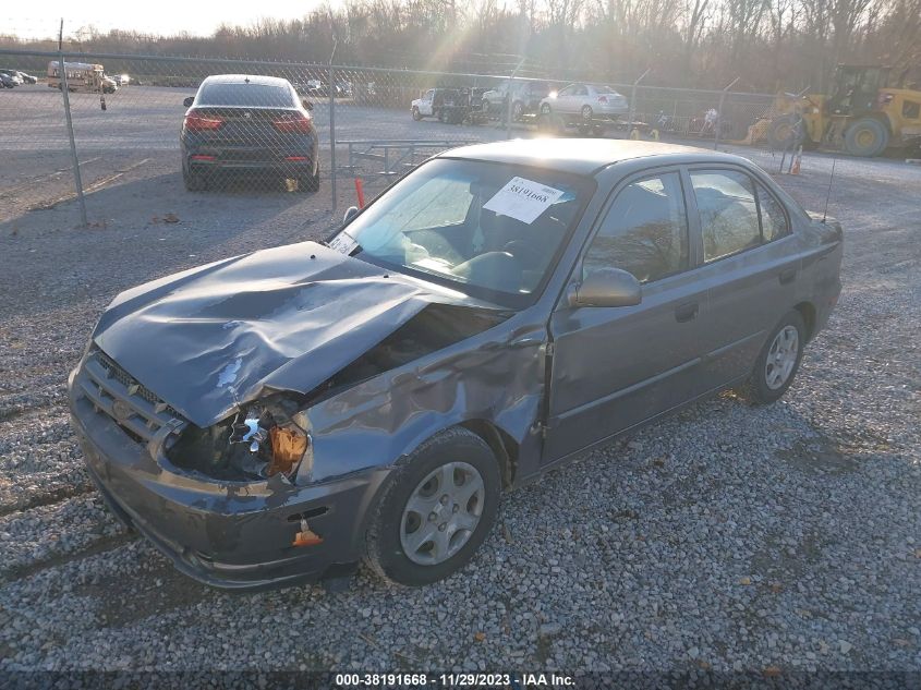 2004 Hyundai Accent Gl VIN: KMHCG45C14U551177 Lot: 38191668