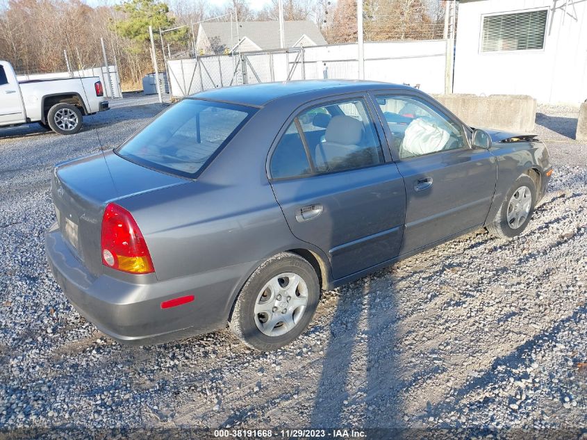 2004 Hyundai Accent Gl VIN: KMHCG45C14U551177 Lot: 38191668