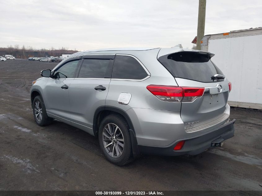 2018 Toyota Highlander Xle VIN: 5TDJZRFH8JS837783 Lot: 38193099