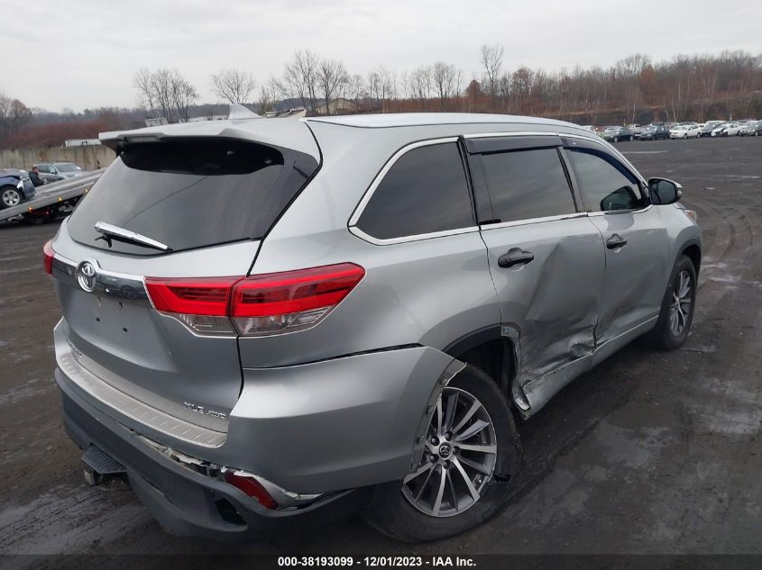 2018 Toyota Highlander Xle VIN: 5TDJZRFH8JS837783 Lot: 38193099