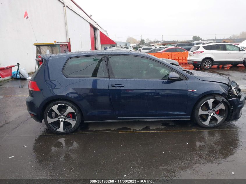 2015 Volkswagen Golf Gti 2.0T S 2-Door VIN: 3VWYT7AU9FM087355 Lot: 38193260