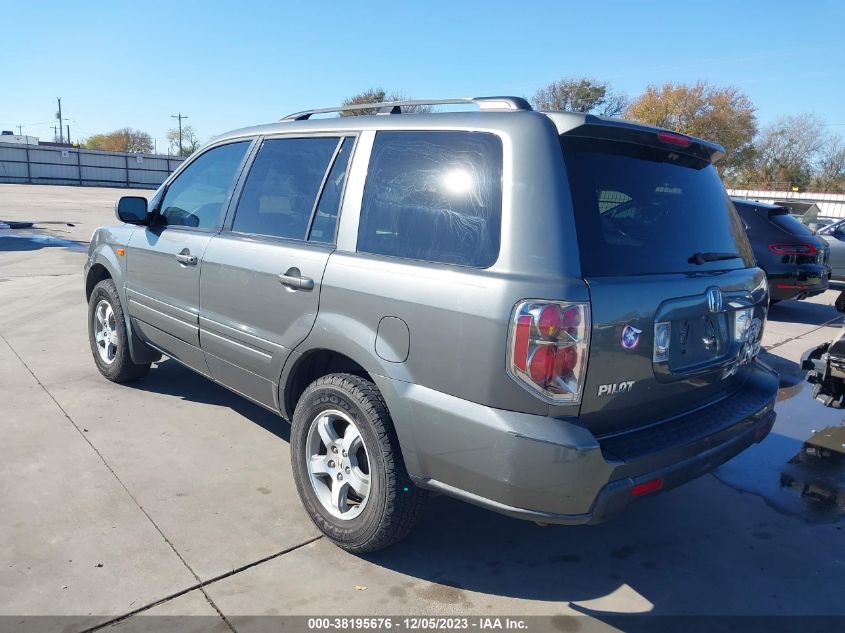 2007 Honda Pilot Ex VIN: 5FNYF28467B034458 Lot: 38195676
