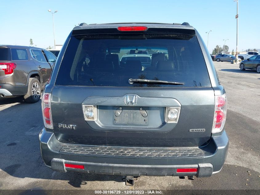 2006 Honda Pilot Ex-L VIN: 2HKYF185X6H531175 Lot: 38196729