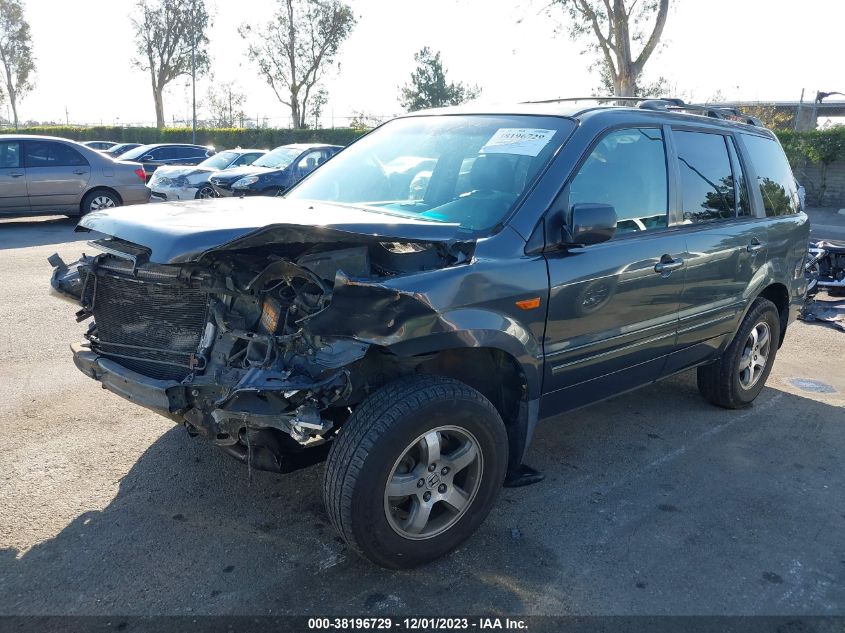 2006 Honda Pilot Ex-L VIN: 2HKYF185X6H531175 Lot: 38196729