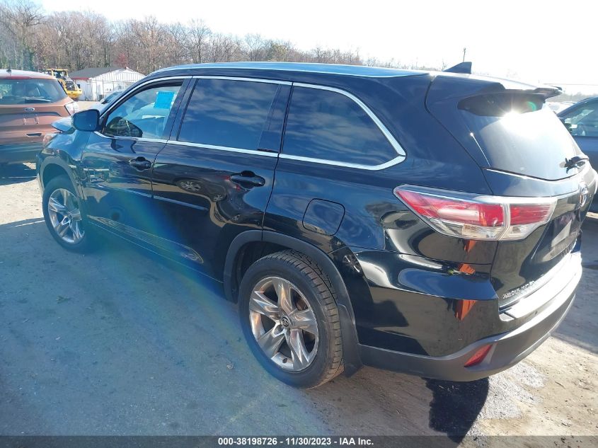 2016 Toyota Highlander Limited V6 VIN: 5TDDKRFH1GS274327 Lot: 38198726