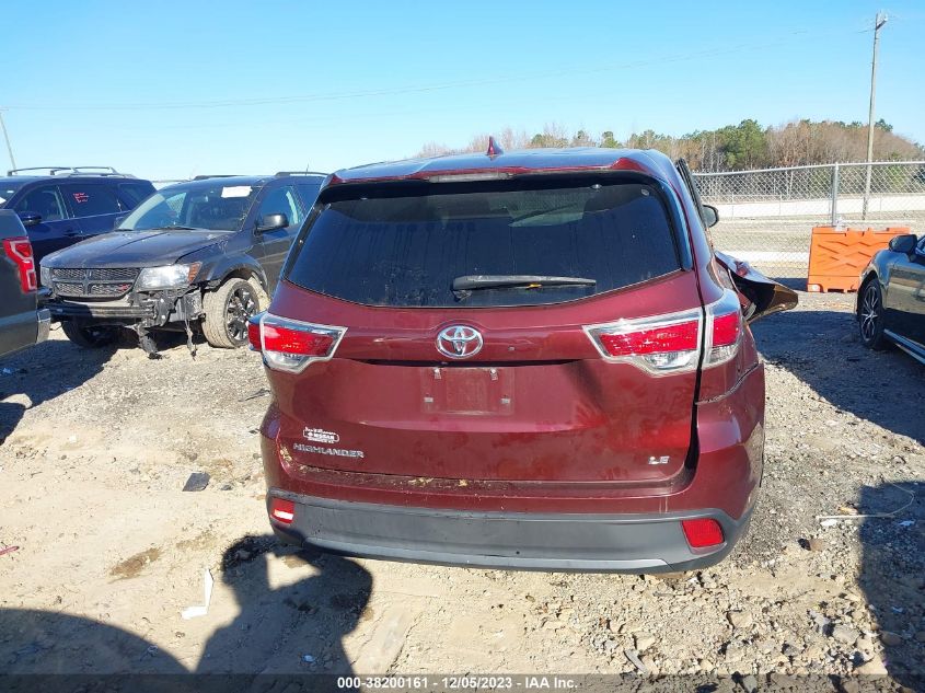 2015 Toyota Highlander Le Plus V6 VIN: 5TDZKRFH2FS055722 Lot: 38200161