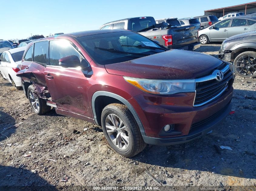 2015 Toyota Highlander Le Plus V6 VIN: 5TDZKRFH2FS055722 Lot: 38200161