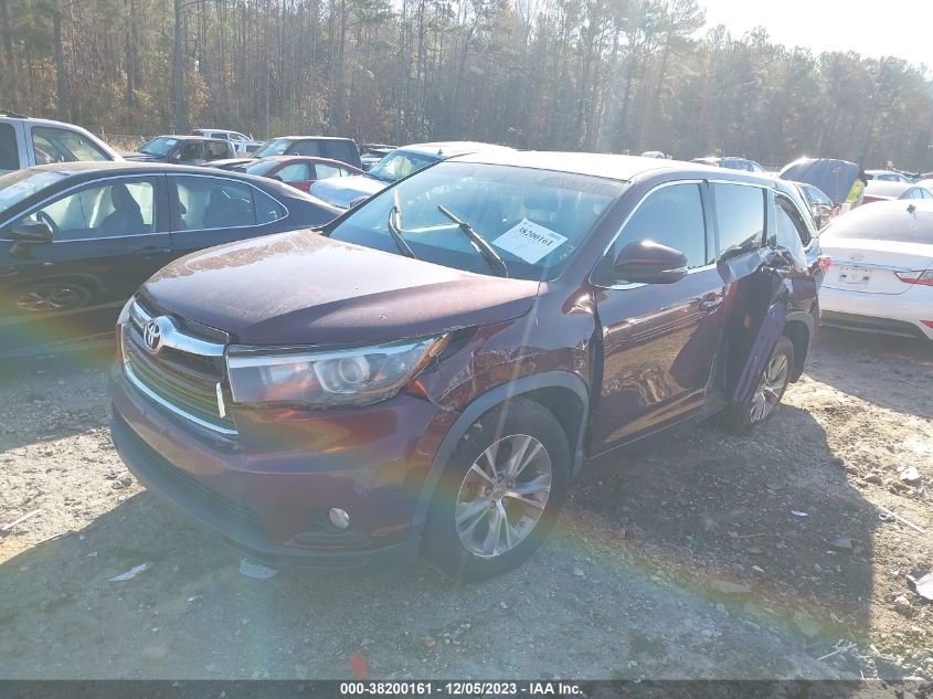 2015 Toyota Highlander Le Plus V6 VIN: 5TDZKRFH2FS055722 Lot: 38200161