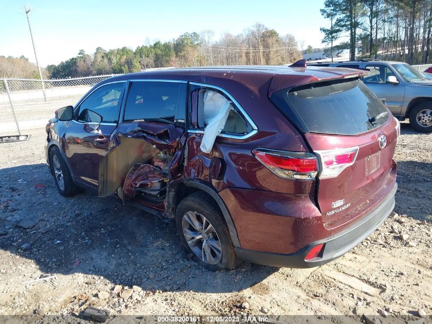 2015 Toyota Highlander Le Plus V6 VIN: 5TDZKRFH2FS055722 Lot: 38200161